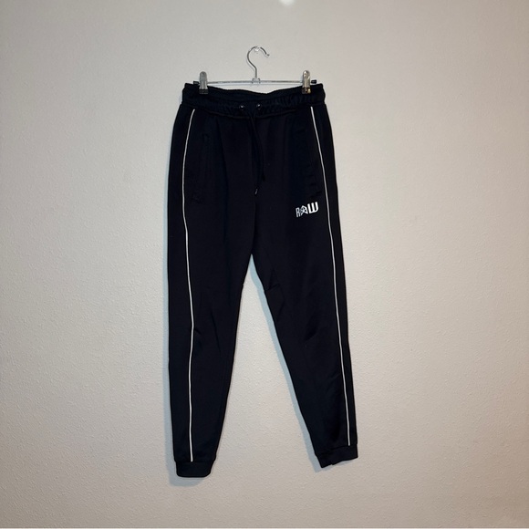 RAWGEAR Black Joggers with White Piping - Picture 1 of 3